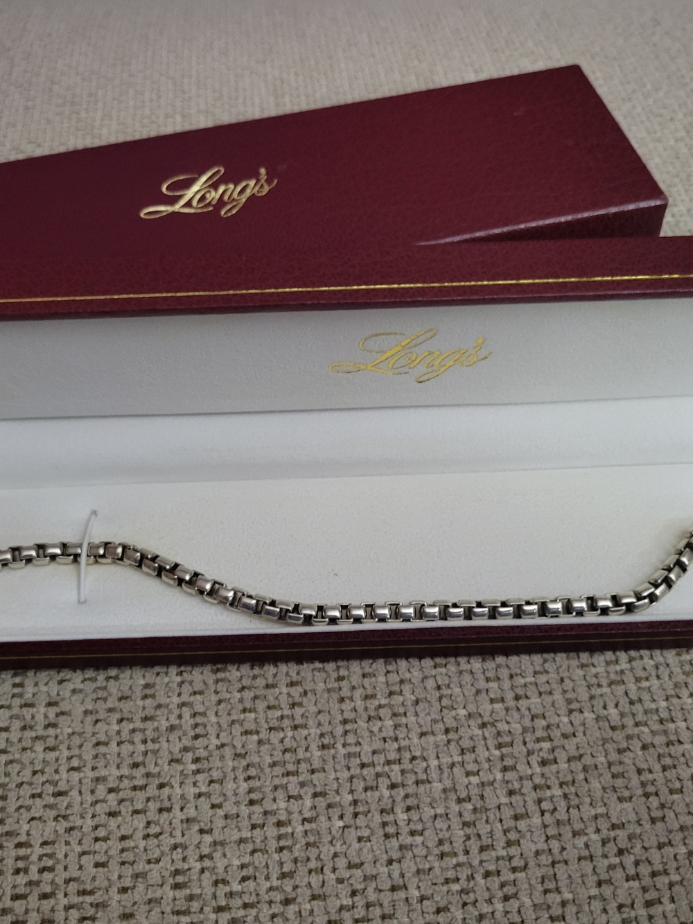 David Yurman Silver Box Chain Bracelet